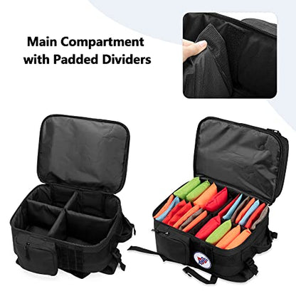 DSLEAF Cornhole Backpack, Cornhole Bag Holds 16-24 Cornhole Bags with Padded Shoulder Straps and Cushioned Lumbar for Comfort, Extra Pockets for Essentials (Patent Design)