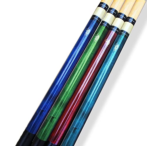 Tai ba cues Set of 4 Pool Cue Stick (19oz-20oz-), 13mm Tip, 58", Hardwood Canadian Maple Professional Billiard