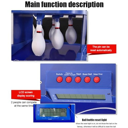 Indoor Bowling Ball Set Bowling Home Bowling Alleys with LED Scoreboard&Automatic Reset for Gathering Home Play,3.5m