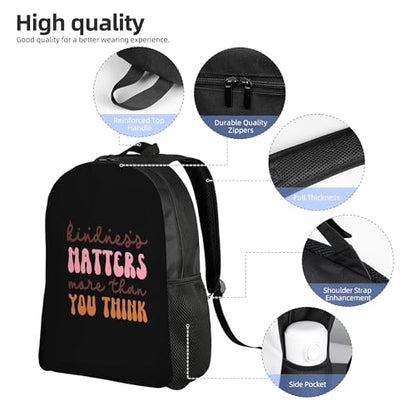 Kindness Matters More Than You Think Backpacks For Men Women Book Bag Travel Hiking Camping Work Lightweight - color: Ye21