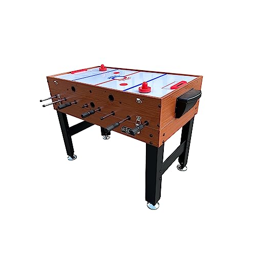 KICK Trio 48″ 3-in-1 Multi Game Table - Foosball, Billiards/Pool & Air-Hockey - color: Brown