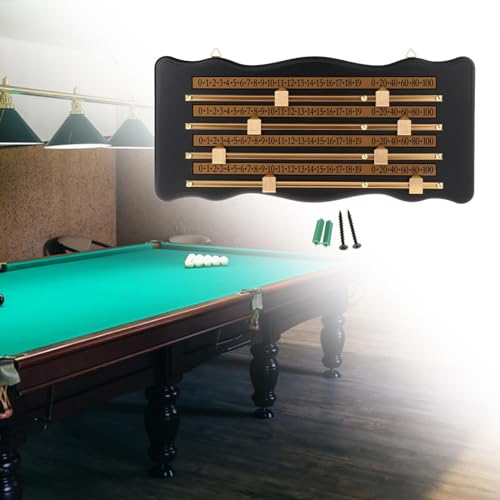 Scoreboard Wood Score Keeper Game Counter Scoring Device Portable Tabletop Accessory Wall Mountable Construction Suitable for Billiards Pool