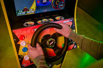 ARCADE1UP The Fast & The Furious Deluxe Arcade Game for Your Home, with 5-Foot-Tall Stand-up Cabinet, 2 Classic Games, and 17-inch LCD Screen