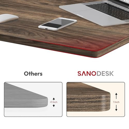 SANODESK Universal Tabletop 48"x24"x1" Thickness One-Piece Table Top Rectangular Particle Board for Standing Desk and Home Office Countertop DIY,Rustic Brown Desk Top - color: Rustic Brown, size: 48*24*1 Inch