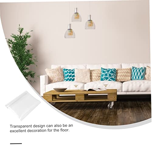 NUOBESTY Transparent Thick PVC Floor Mat Scratch Resistant Ground Protector for Tea Table Chairs Desks Bedroom and Office Use