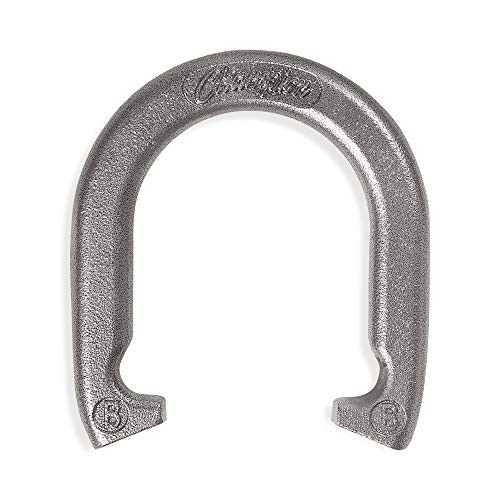Champion Sports Horseshoe Set: Traditional Outdoor Lawn Game includes Four Professional Solid Steel Horseshoes with Solid Steel Stakes & Carrying Storage Case - style: Classic Set