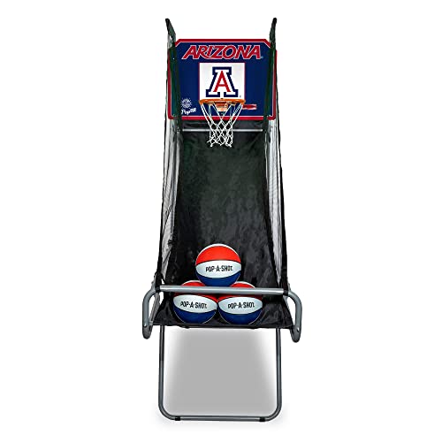 Pop-A-Shot - Tailgate Game with NCAA Graphics l Arcade Basketball Inside, Out, and On The Go | Infrared Sensor Scoring | 3 Balls | Foldable, Portable, Tote Bag Included l for All NCAA Fans