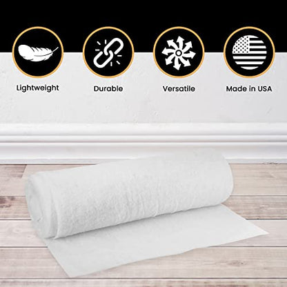 AK TRADING CO. 48 Inch Wide Bonded Dacron Upholstery Grade Polyester Batting - Cushion Support, Quilting Supplies, Furniture Upholstery, Craft Projects, Durable Polyester Batting (15 Yards) - color: 48 Inch Wide, size: 15 Yards