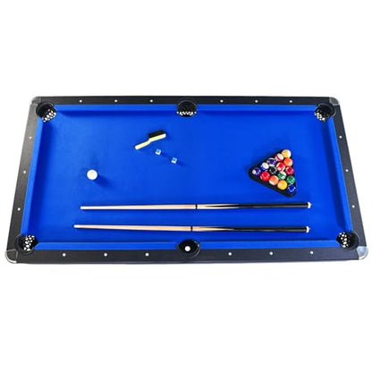 Pool and Ping Pong Table for Home Billiard Table with Table Tennis Top and Blue Felt Ping Pong and Pool Table Combo with Billiards Parts and Table Tennis Accessories for Basements Bars Clubs Community