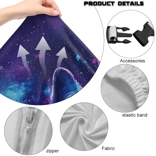 Suobstales Galaxy Wolf Butterfly Pattern Gaming Chair Cover, Stretchable Office Computer Chair Cover Ergonomic Cat Proof Protector with Armrests, Comfy Executive Rolling Chairs for Home Office - color: Galaxy Wolf Butterfly