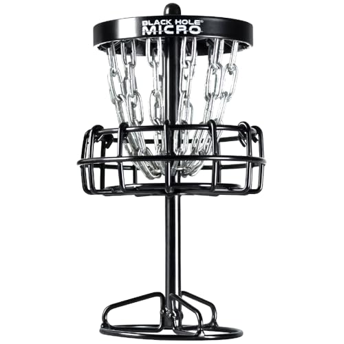 MVP Disc Sports Black Hole Micro Disc Golf Basket (6" Tall Mini Basket)