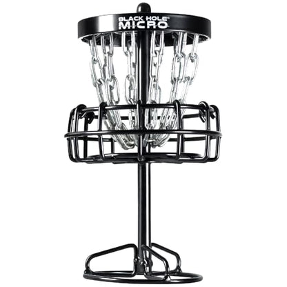 MVP Disc Sports Black Hole Micro Disc Golf Basket (6" Tall Mini Basket)