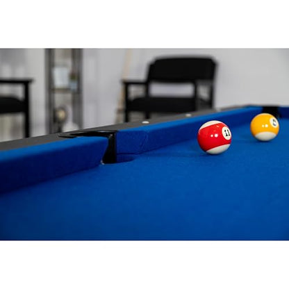 Hathaway Hustler Tournament Pool Table – Includes Cue Sticks, Billiard Balls, Automatic Ball Return – Perfect for Competitive Players and Family Games Room - size: 7-Feet