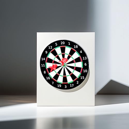 Miniature Magnetic Dartboard Sets (2 Pack): Includes 2 Boards & 4 Darts for Dollhouse Game Room, Bar Scene Decor, Adult Collector Fun