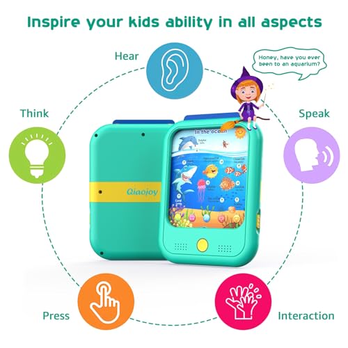 Kids Learning Tablet Educational Learning Pad for Toddlers 2-5 to Learn Alphabets, Numbers, Foods, Time, Music, Vehicles, Tablet Toy for Toddlers Ages 2 3 4 5 6 Years Old - style: Upgrade Version（20 lesson pages green）
