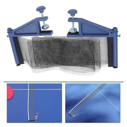 Cabilock Thickened Table Tennis Net and Post Set Heavy Duty Retractable Mesh with Plastic Frame Stable and Wobble Indoor Outdoor Paddle Tables Family Fun and Competitive Training