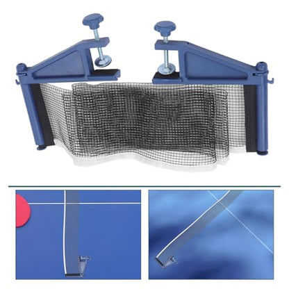 Cabilock Thickened Table Tennis Net and Post Set Heavy Duty Retractable Mesh with Plastic Frame Stable and Wobble Indoor Outdoor Paddle Tables Family Fun and Competitive Training