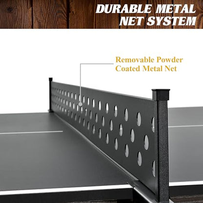 Barrington Table Tennis Multiple Style Ping Pong Tables with Metal Nets, Perfect for Family Game Rooms - style: 9 Ft. Fremont (w/Storage Drawer)