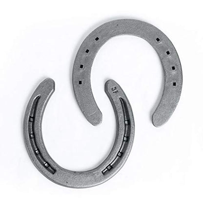 Steel Horseshoes Set for Horses, Crafts, Decorations and Backyard Games - Size 0 - R3-F - Sand Blasted 2 Shoes - size: 0 Women/0 Men