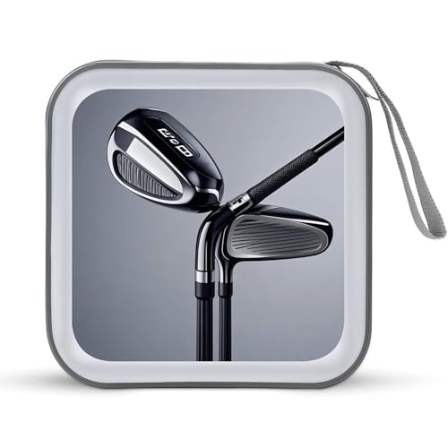 Golf Club DVD Case Large Storage Disc Wallet Bag Portable CD Case Holder 40 Capacity Hard Plastic Disc Cases Storage Binder DVD Case Wallet for Car Home Office Travel
