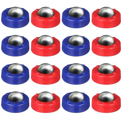 Abaodam 16Pcs Mini Shuffleboard Pucks for Tabletop Game, Replacement Shuffleboard Pucks and Rollers Set for Indoor, Curling Sliders Beads Game Equipment Accessories for Family Fun, 0.94 Inch