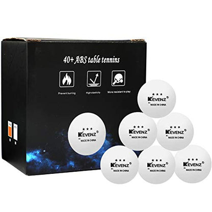 KEVENZ 72-Pack 3-Star 40+ Table Tennis Ball, Buy 60 Pcs Orange Training Ping Pong Balls, Get 12 Pcs Orang Match Balls - color: White, 12-Pack Premium version