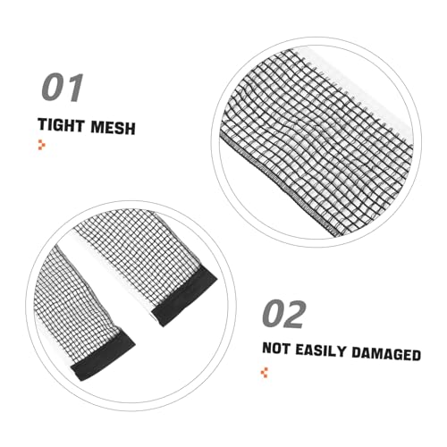 UKCOCO Table Tennis Net Replacement Standard Size 182x15cm Black Nylon Pong Net for Indoor and Outdoor Training Suitable for Schools and Gyms