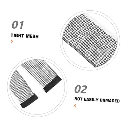 UKCOCO Table Tennis Net Replacement Standard Size 182x15cm Black Nylon Pong Net for Indoor and Outdoor Training Suitable for Schools and Gyms