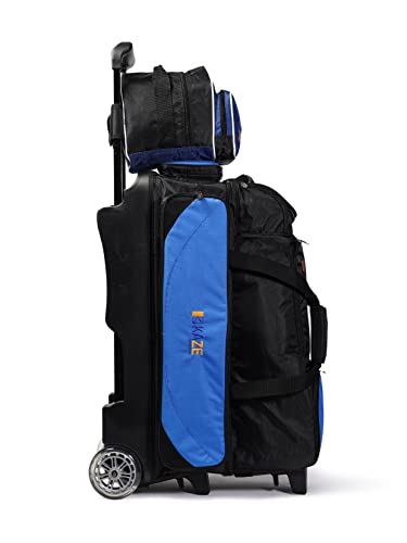 4 Ball Bowling Roller + 1 Ball Add On Spare Tote - color: Blue-Black