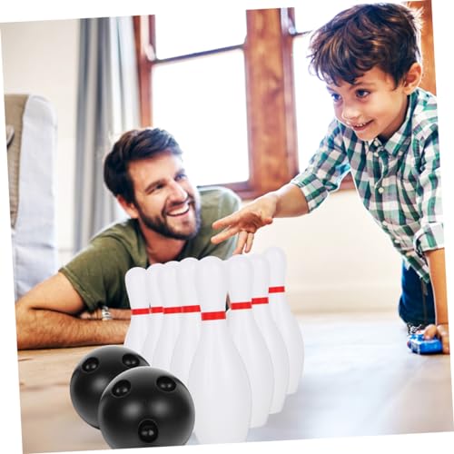 Yardwe 1Set Bowling Set Bowling for Indoor Pins Balls Sensory Fun for Kindergarten Promotes Family Bonding Teamwork Safe Sturdy Materials