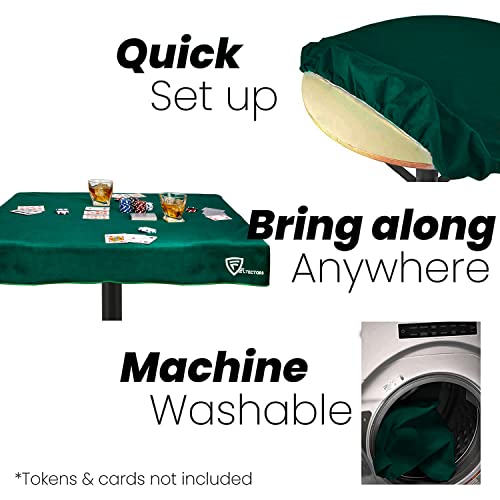 Felt Card Game Table Cover for Playing Cards, Poker, Mahjong, Domino, Bridge and Board Game - Green, 32 in - color: Green, size: 32" x 32" (Square)