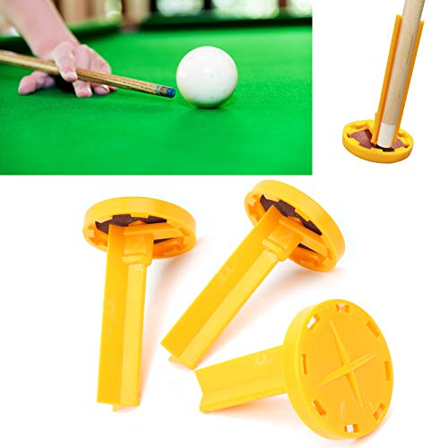 3Pcs Billiard Cue Repair Tool, L Shaped Cue Tip Clamp & Pool Stick Replacement Kit, Professional Yellow, for Snooker, Pool, Billiard Cue Tip Repair, Maintenance and Reshaping