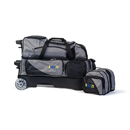 4 Ball Bowling Roller + 1 Ball Add On Spare Tote - color: Black-Gray