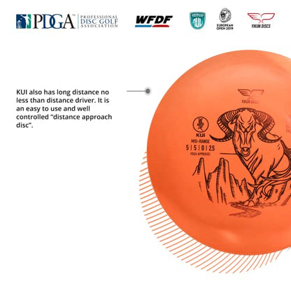 Yikun Midrange Disc Golf Disc-Overstabel Golf Mid-Range,PDGA Approved Great for Competition,Leisure and Entertainment - color: orange