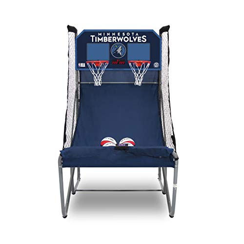 Pop-A-Shot - Home Dual Shot Arcade Basketball Game with NBA Graphics l Sensor Scoring l 16 Game Modes l 7 Balls l Foldable Storage l for All NBA Fans - style: Minnesota Timberwolves