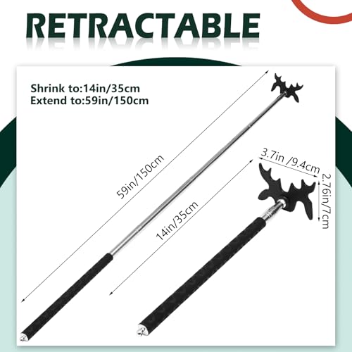Skylety Retractable Billiard Cue Stick Bridge with Bridge Head, Snooker Set Billiard Pool Cue Accessory for Pool Table
