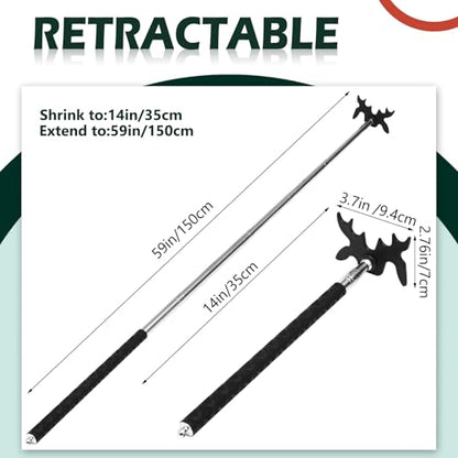 Skylety Retractable Billiard Cue Stick Bridge with Bridge Head, Snooker Set Billiard Pool Cue Accessory for Pool Table