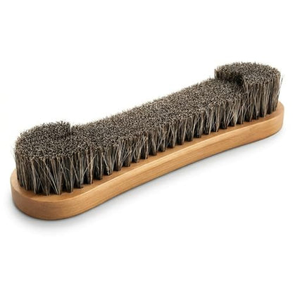 Soft Horsehair Surface Care Tool - Professional Billiard Table Cleaner with U-Shaped Dense Bristles - Ergonomic Wood Handle for Luxury Furniture, Auto Leather, Carpet and Garment Dusting (12 INCH)