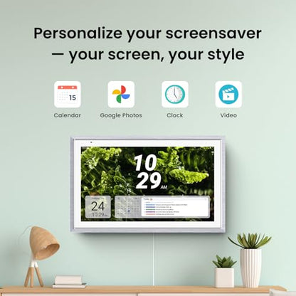 Apolosign 15.6-inch Digital Family Calendar, No Subscription Fee, Smart Wall Planner with Calendar Sync, Chore Chart & Touchscreen Display for Busy Families, Dual Mode, with Stand (Gray) - color: Gray