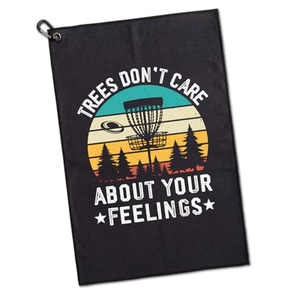 Trees Don T Care About Your Feelings Printed Microfiber Golf Towel, Funny Frisbee Golfing Towels, Golfer Bags Accessories Gifts for Men Frisbee Fan Golf Lover Dad Grandpa Uncle Brother Friend - color: Multicolor067