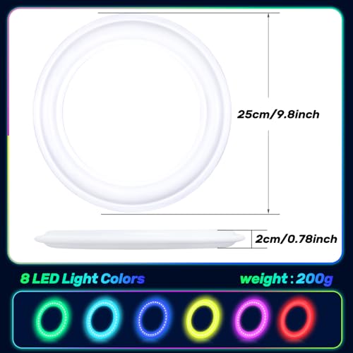 Dilabnba Flying Ring Disc Toy LED Light Beach Backyard Camping Sports Play Soft Discs Outdoor Tossing Toy Christmas Birthday Gift for Teens Boys Kids Adults, Lost Mode, 9.8''/200g - style: Set2