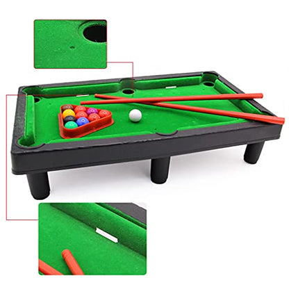 Mini Pool Table Tabletop Desktop Billiards Snooker Game with 2 Sticks & Home Office Desk Stress Relief Games Billiards Snooker