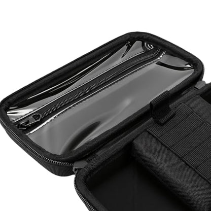 Bewinner Travel Darts Case for Soft Tip | Double Zipper EVA Carrying Bag, Shock Proof Black Storage for 6 Darts with Elastic Straps