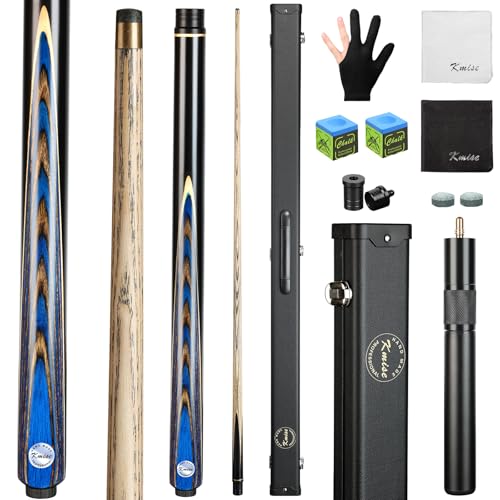 Kmise Snooker Pool Cue Sticks Set Blue Black 20oz