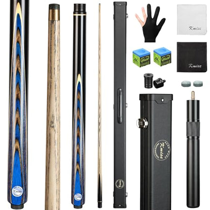 Kmise Snooker Pool Cue Sticks Set Blue Black 20oz