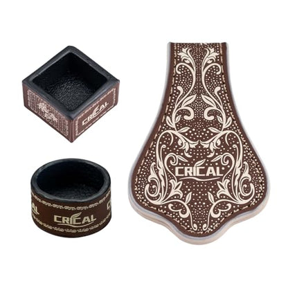 CRICAL Portable Magnetic Pool Chalk Holder Square Chalk Cube Holder Billiard Cue Accessory Gift Idea - color: CL-ChalkHolder Brown White-RS