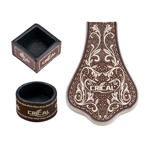 CRICAL Portable Magnetic Pool Chalk Holder Square Chalk Cube Holder Billiard Cue Accessory Gift Idea - color: CL-ChalkHolder Brown White-RS