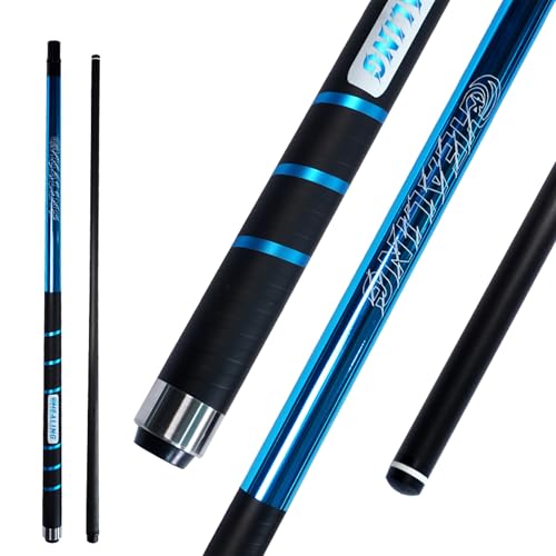 100% Carbon Fiber Shaft Billiard Cue 58" 19-21oz 1/2 Joint Carbon Fiber Pool Cue Stick 12.9mm Cue Tip - color: Blue