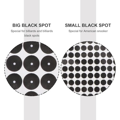 BESPORTBLE Billiard Table Marker Dots Black Snooker Spots Self-Adhesive Billiard Point Stickers for Pool Table Markers Billiards Practice Cloth Material 2 Sheets
