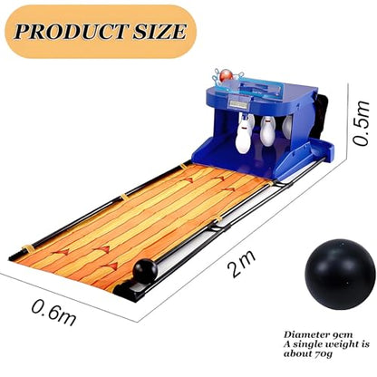 200cm Indoor Bowling Ball Sports Machine,Portable Electric Bowling Set,Foldable Electronic Bowling Alley Game with LED Scoreboard,Automatic Reset